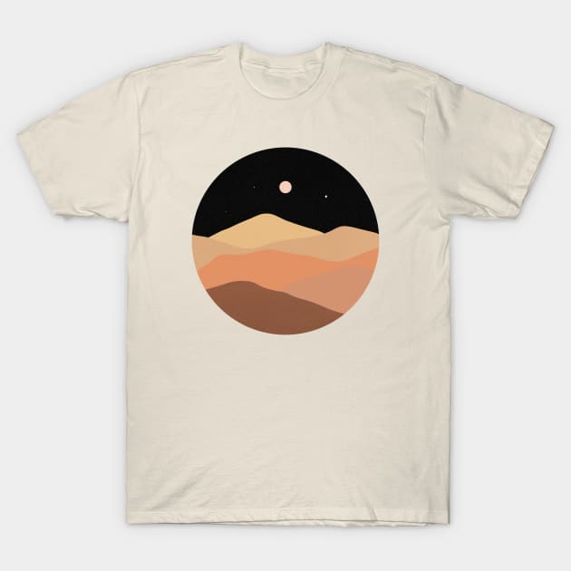 Desert Night sky boho chic landscape T-Shirt by Trippycollage